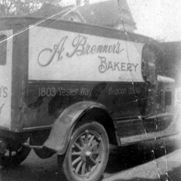 Abe Brenner's Bakery delivery truck, Seattle, 1920's