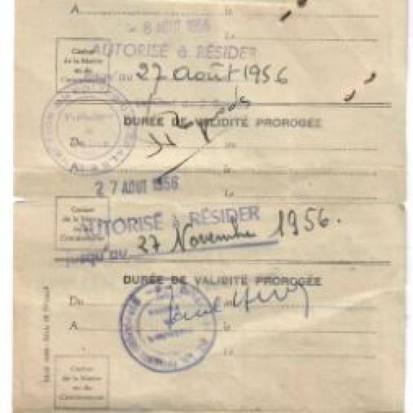 Backside of Pola's French Visa
