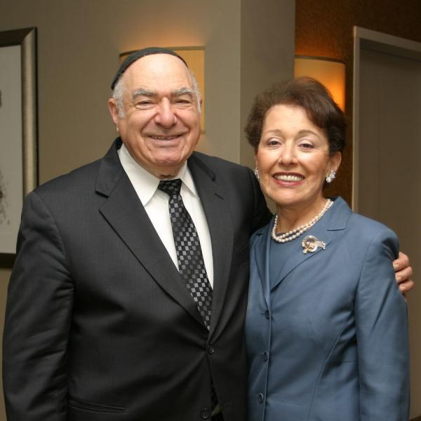 Ike Azose and his wife Elisa at the farewell dinner for his brother Rabbi Michael Azose, 2008. Image courtesy Ike Azose. 