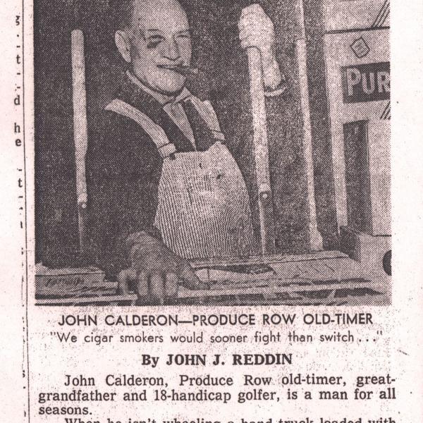 John Calderon was a fixture on Seattle's Produce Row.