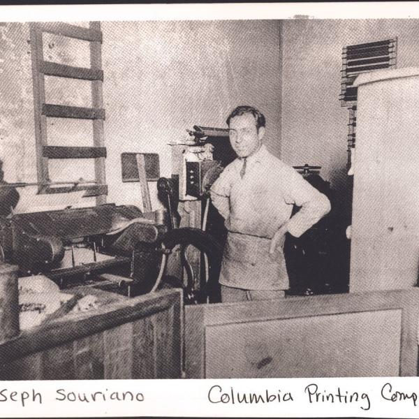 Joseph Souriano of Columbia Printing Company