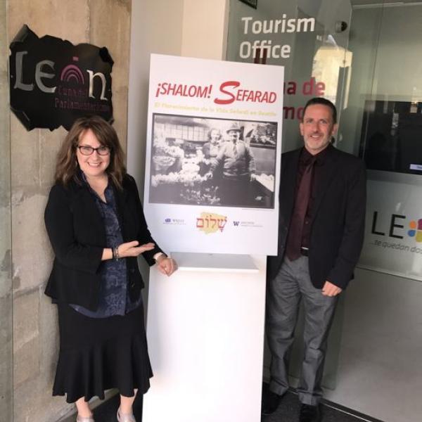 Shalom! Sepharad Exhibit Opening in Leon, Spain with WSJHS Executive Director, Lisa Kranseler, and Curator, Stuart Eskenazi
