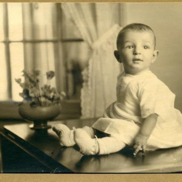 Herb Bridge as a baby, ca 1926. Photo Courtesy Bridge Family.