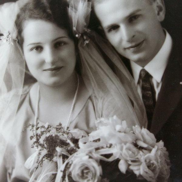 Ben and Sally (Silverman) Bridge wedding portrait. Image Courtesy Bridge Family