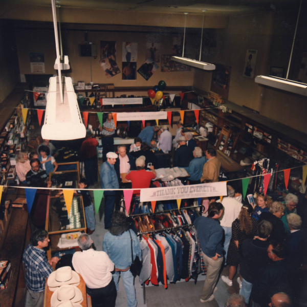 Inside Everett store as Billy greets longtime well wishers