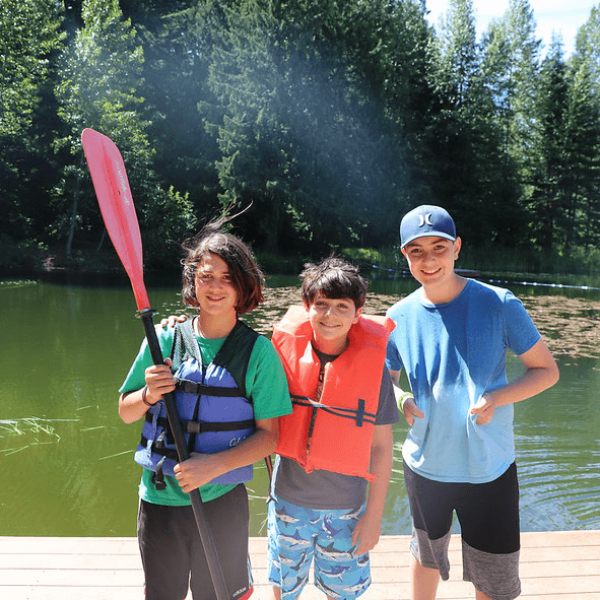 Campers at the lake at Sephardic Adventure Camp  Courtesy of Samis Foundation