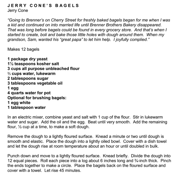 A bagel recipe inspired by the Brenner Brothers