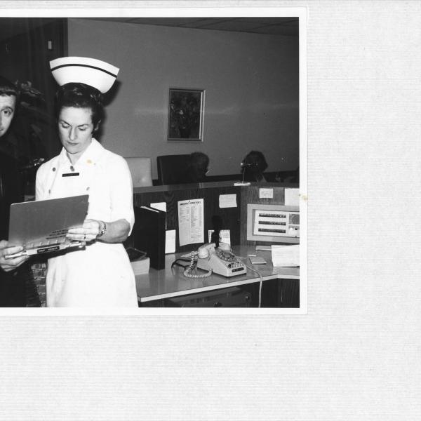 Gortler with a charge nurse