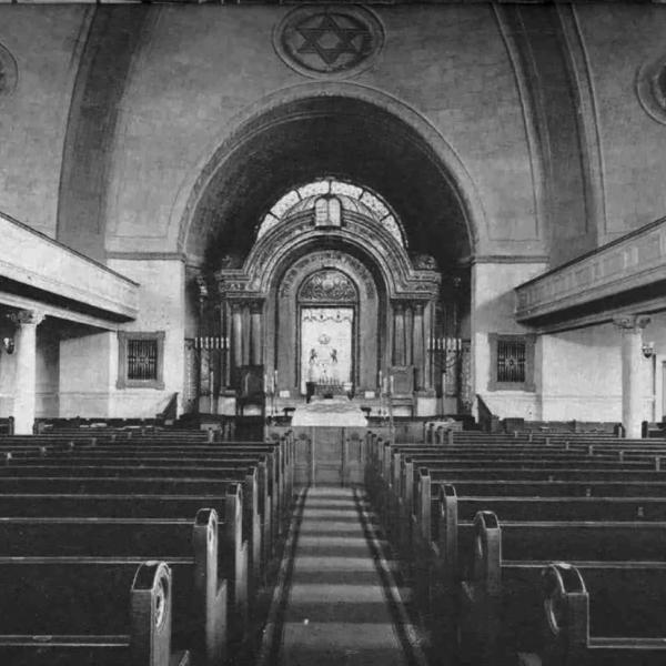 Inside the Bikur Cholim synagogue when empty