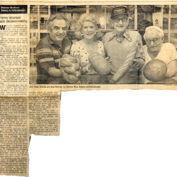 Newspaper Article about the family business
