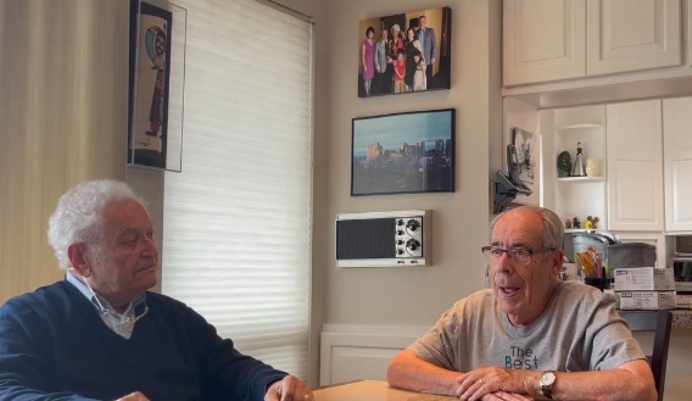 Dick Arensberg was interviewed at home in 2021, with the support of his cousin Mel Freeman.