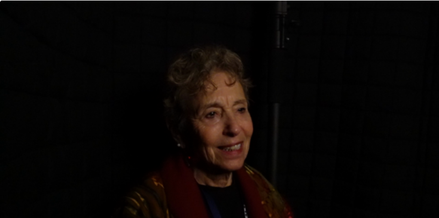 Carol Schapira at the Seattle Jewish Film Festival's Story Booth