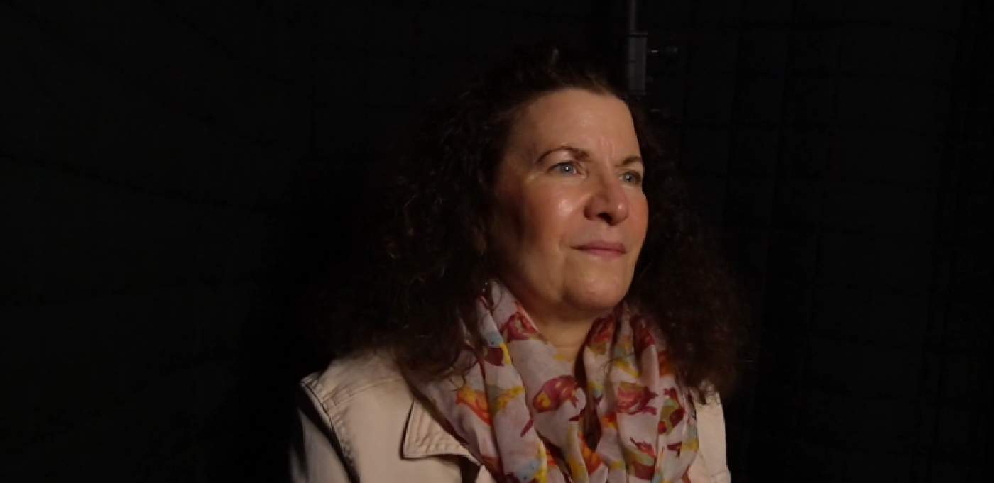Leslie Mickel at the Seattle Jewish Film Festival Story Booth