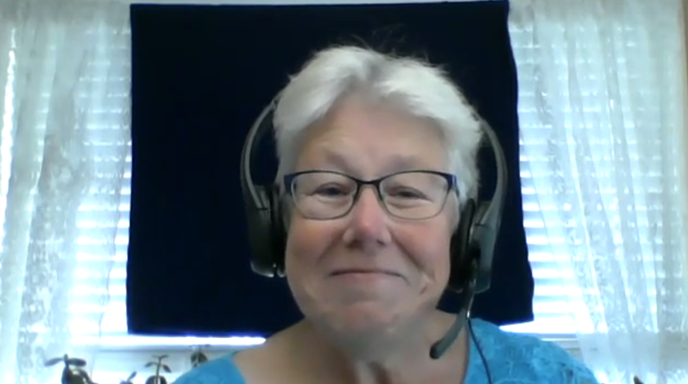 Deborah Freedman recorded an interview remotely in 2021