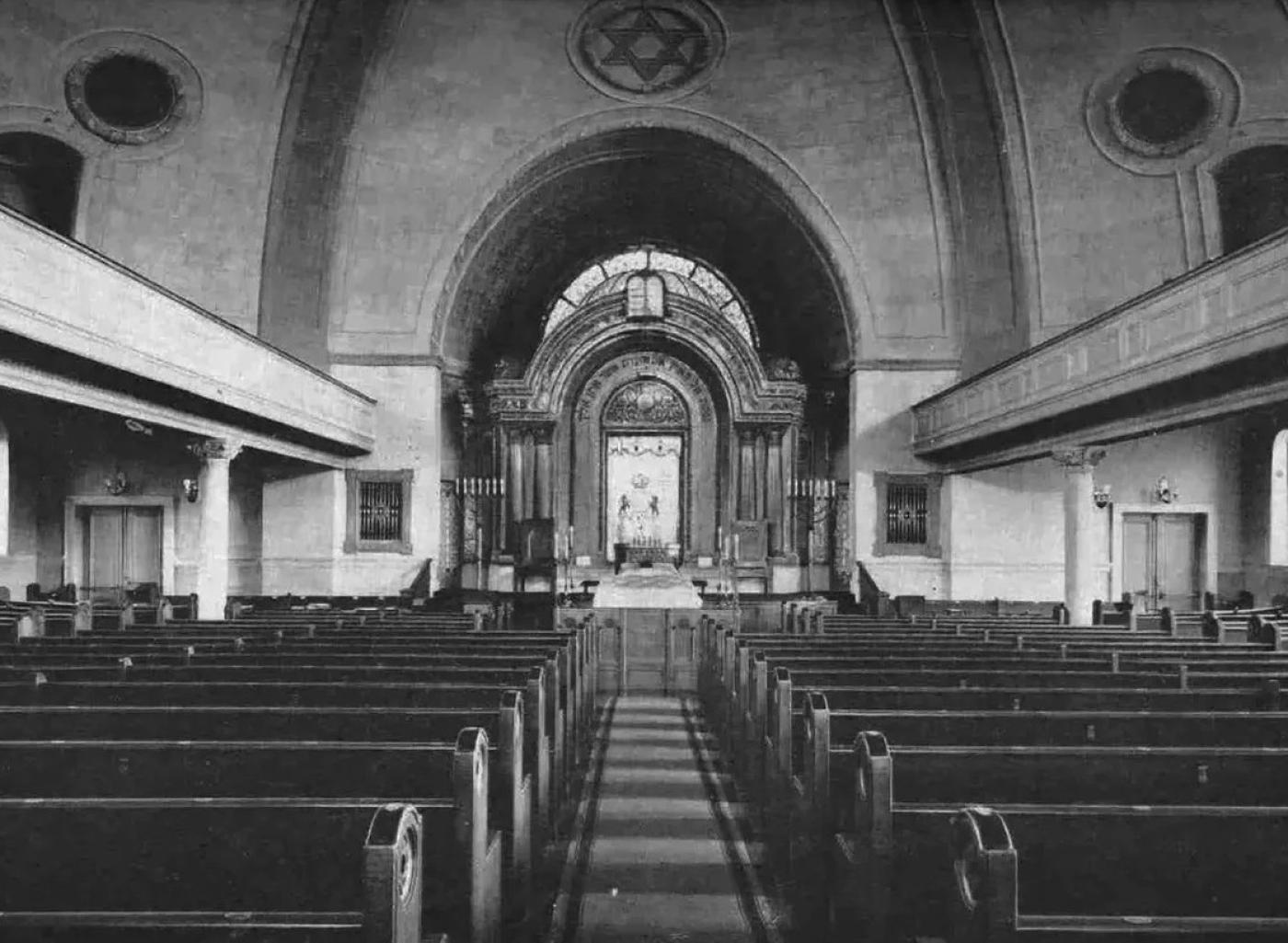 Inside the Bikur Cholim synagogue, when empty.
