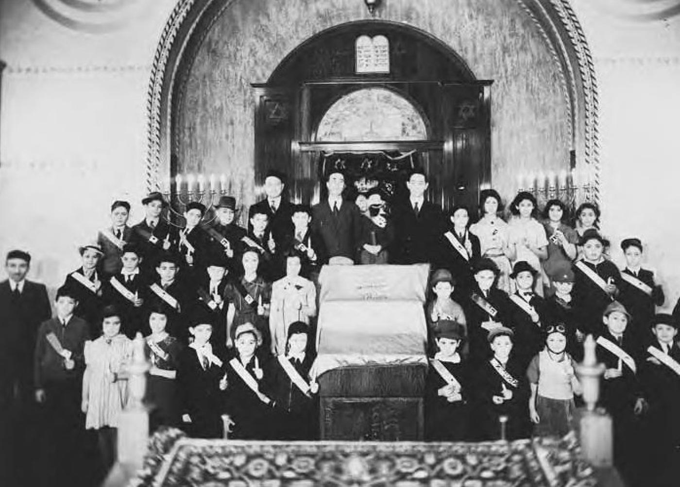 Bikur Cholim Sephardic school class, 1937