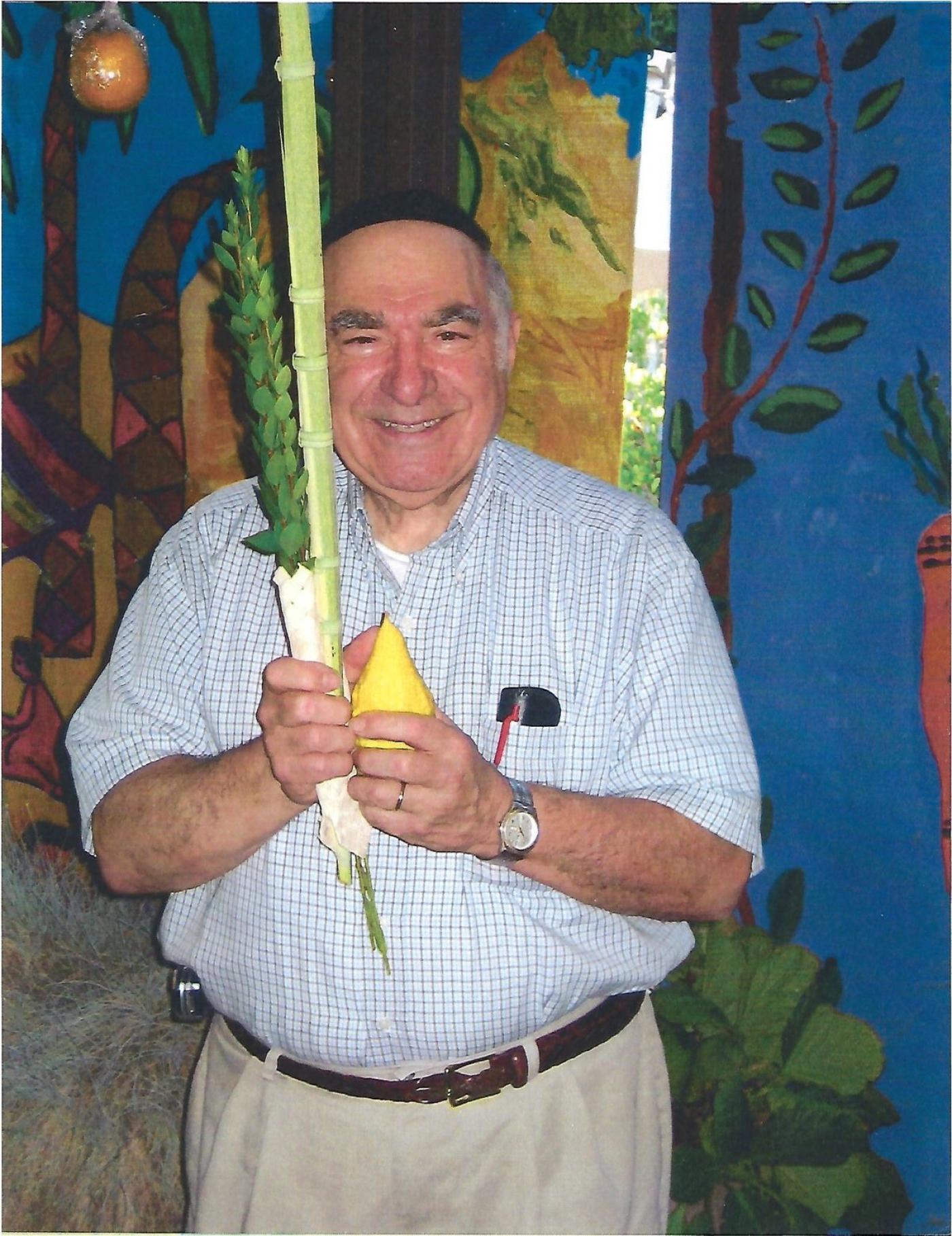 Ike with Lulav and Etrog at Kline-Galland. Image courtesy Ike Azose.