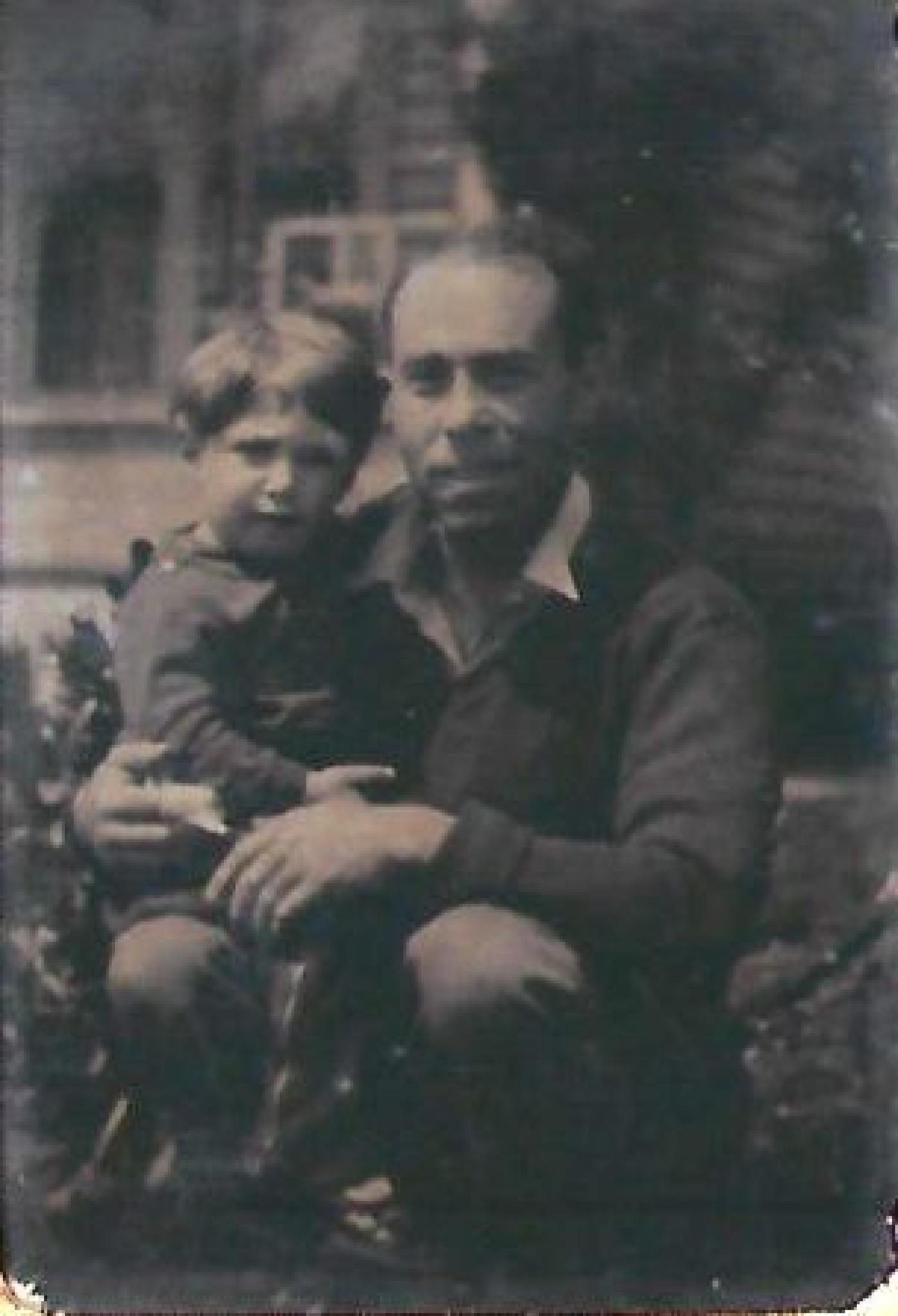 Ike Azose with his Uncle Sam, ca. 1932. Image courtesy Ike Azose