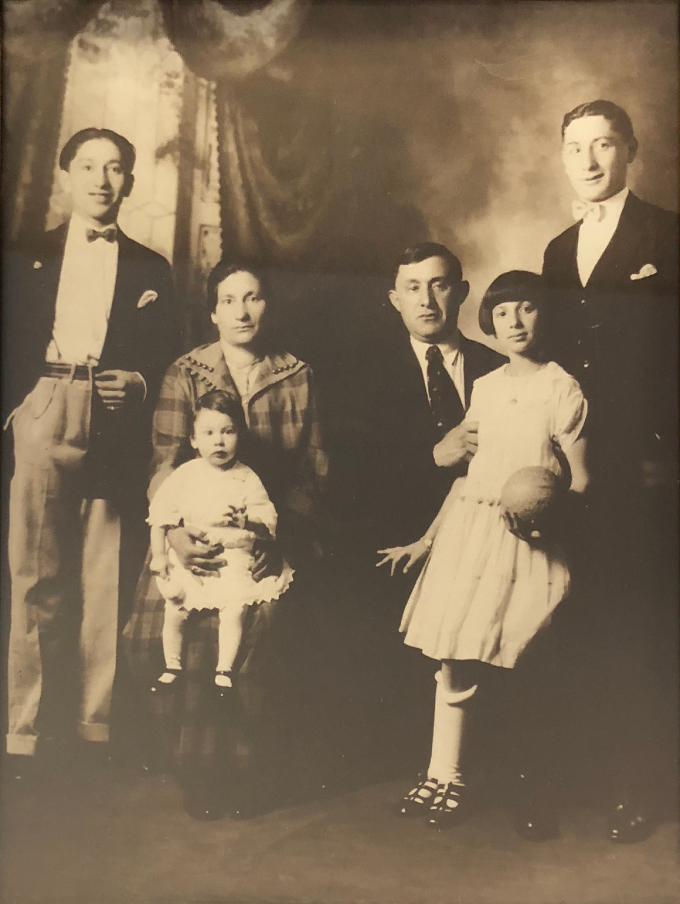 Billy (left) with his family