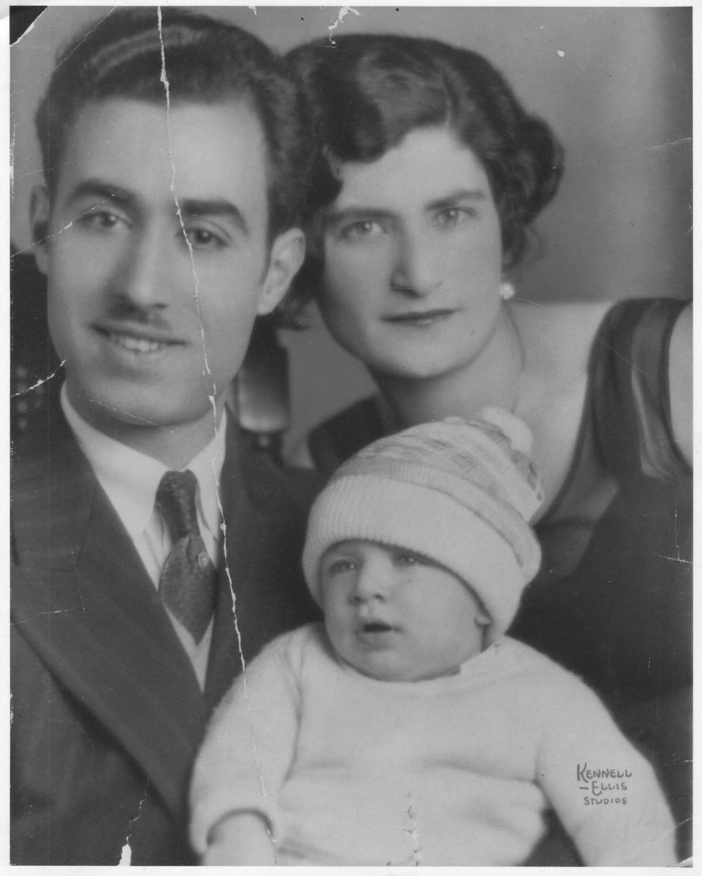 Jack and Louise Azose with their infant son Ike. Image courtesy Ike Azose