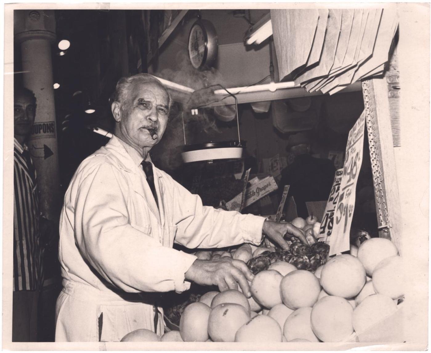 David Mossafer was famous for his produce. And his cigar!