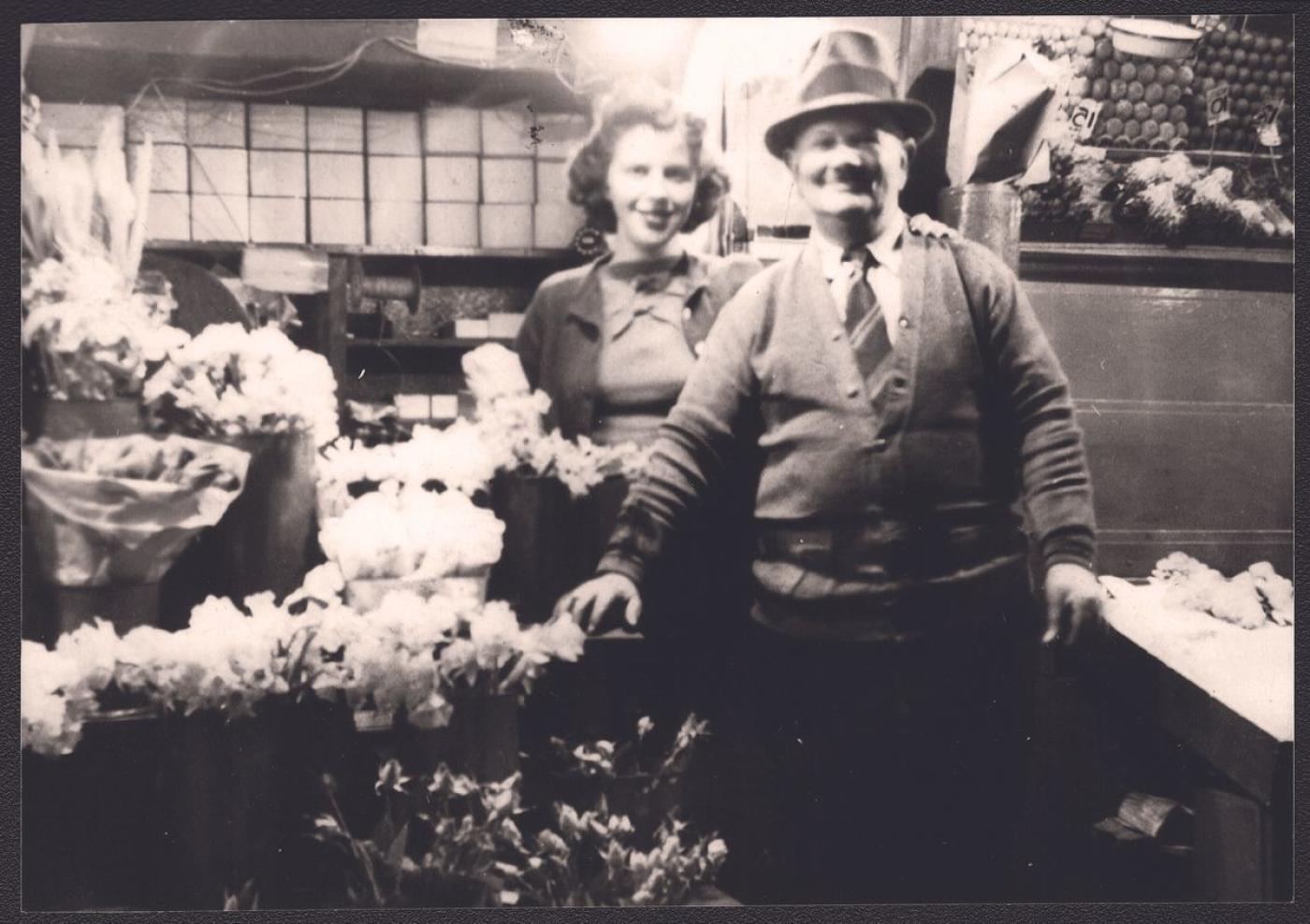 Samuel Nahmias, right, and daughter Margie (late 1930s)