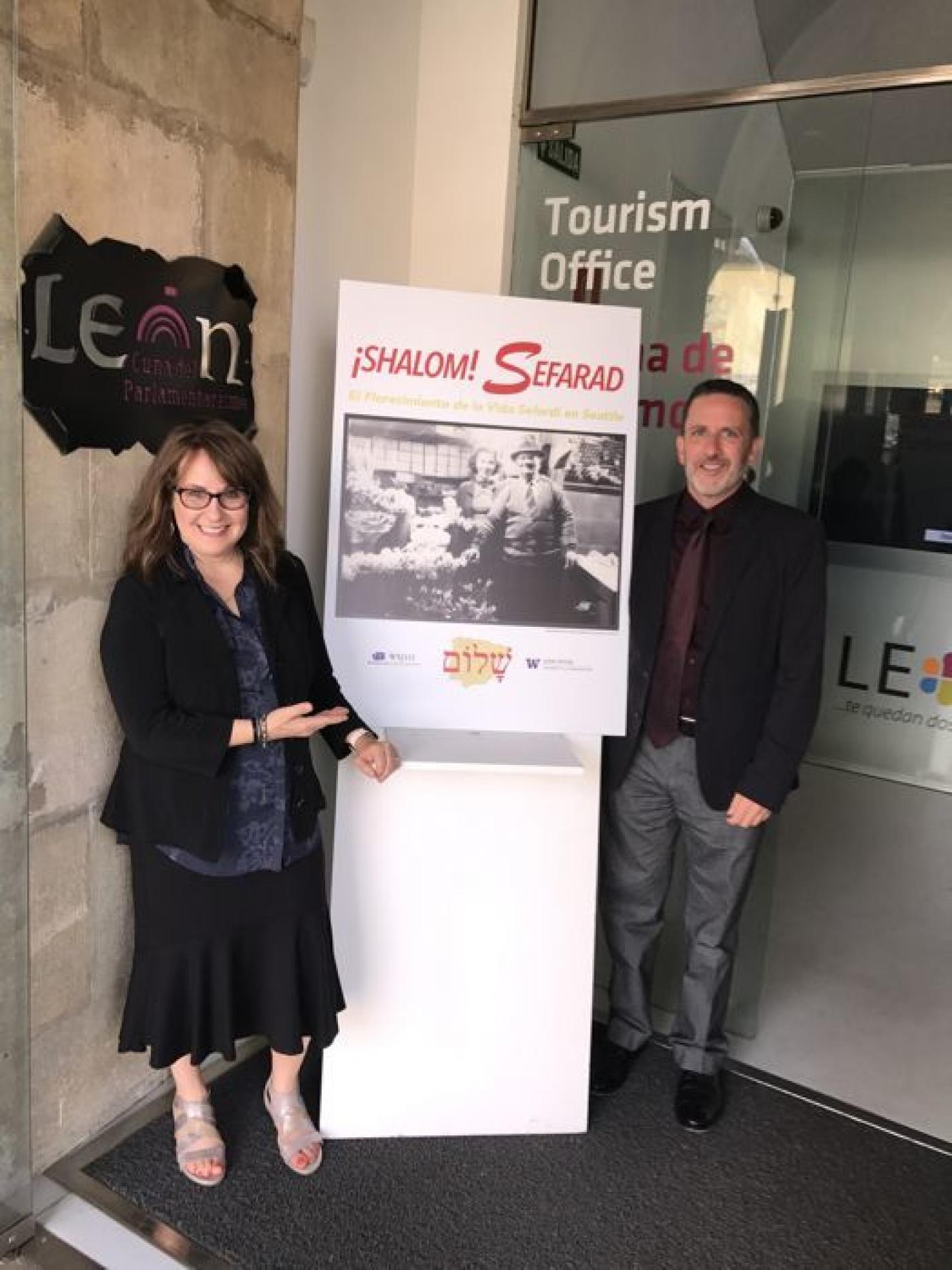 Shalom! Sepharad Exhibit Opening in Leon, Spain with WSJHS Executive Director, Lisa Kranseler, and Curator, Stuart Eskenazi
