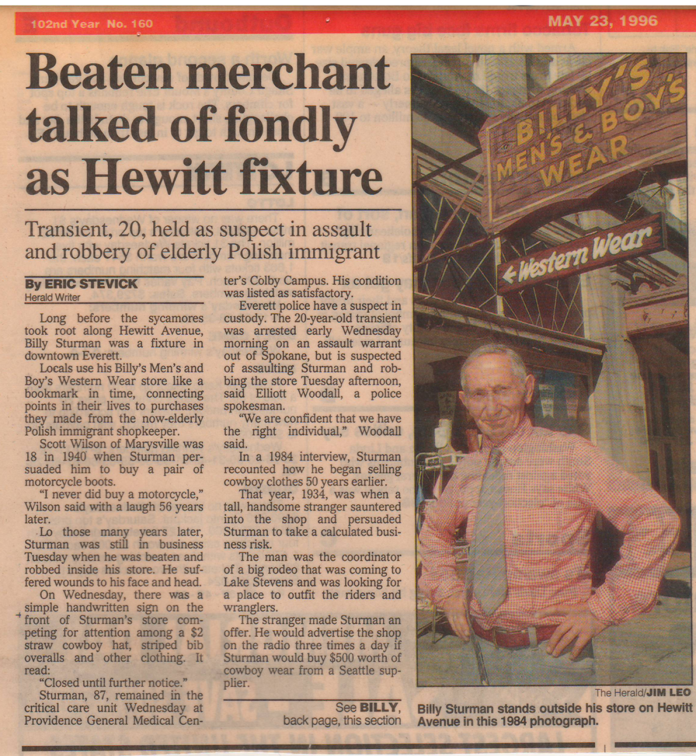 Beaten merchant talked of fondly as Hewitt fixture