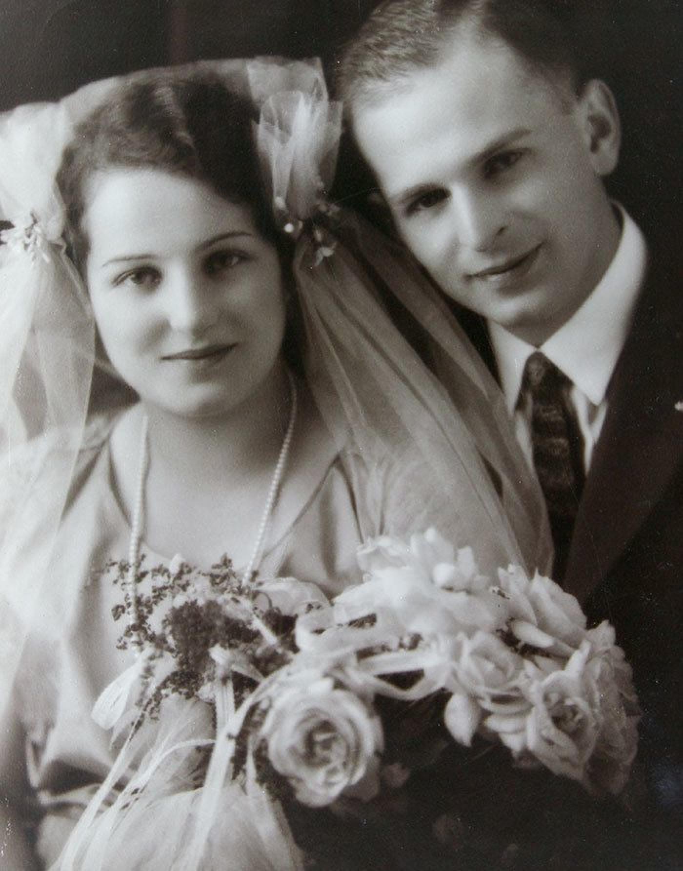 Ben and Sally (Silverman) Bridge wedding portrait. Image Courtesy Bridge Family