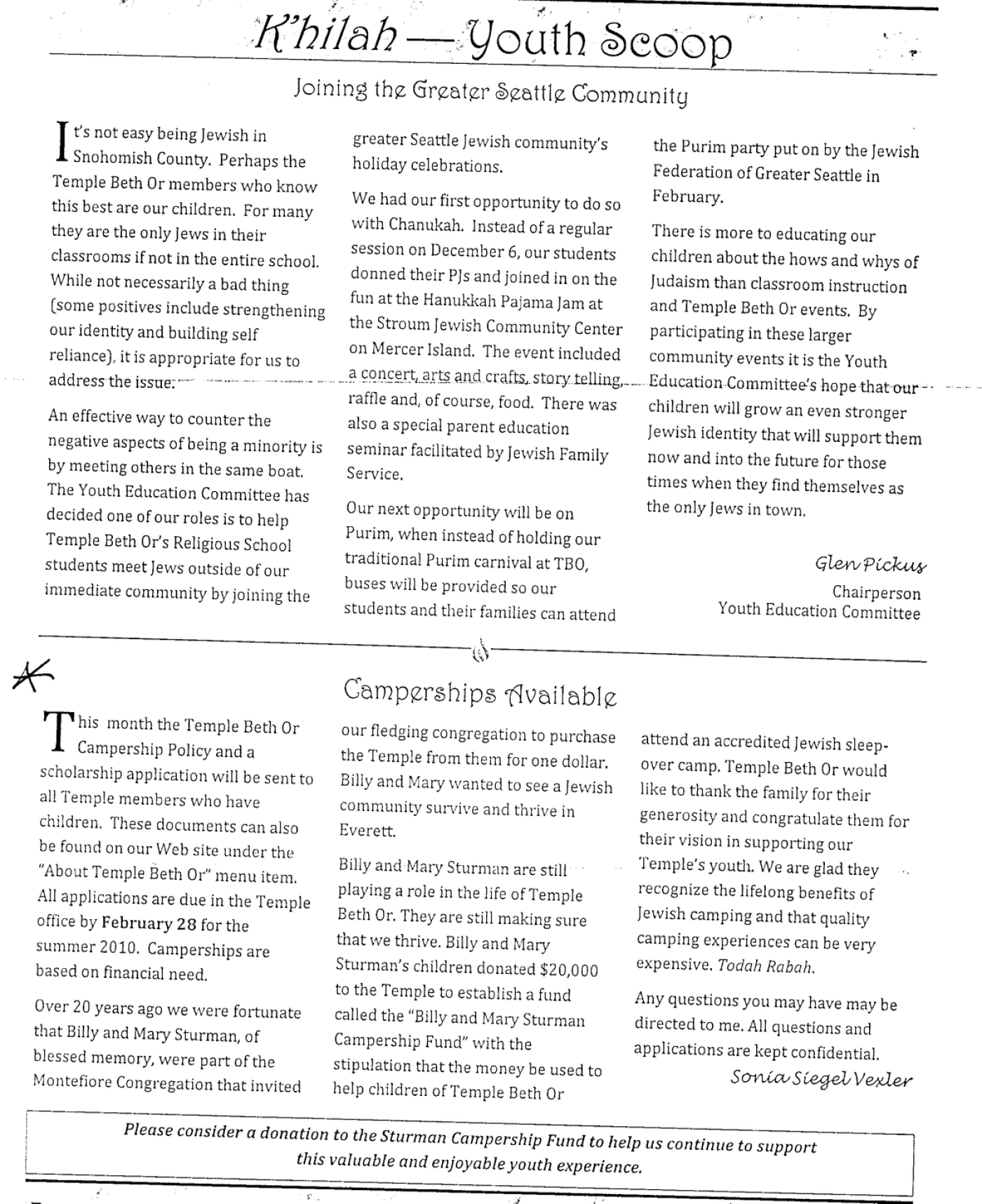 Photo Courtesy Sturman Family