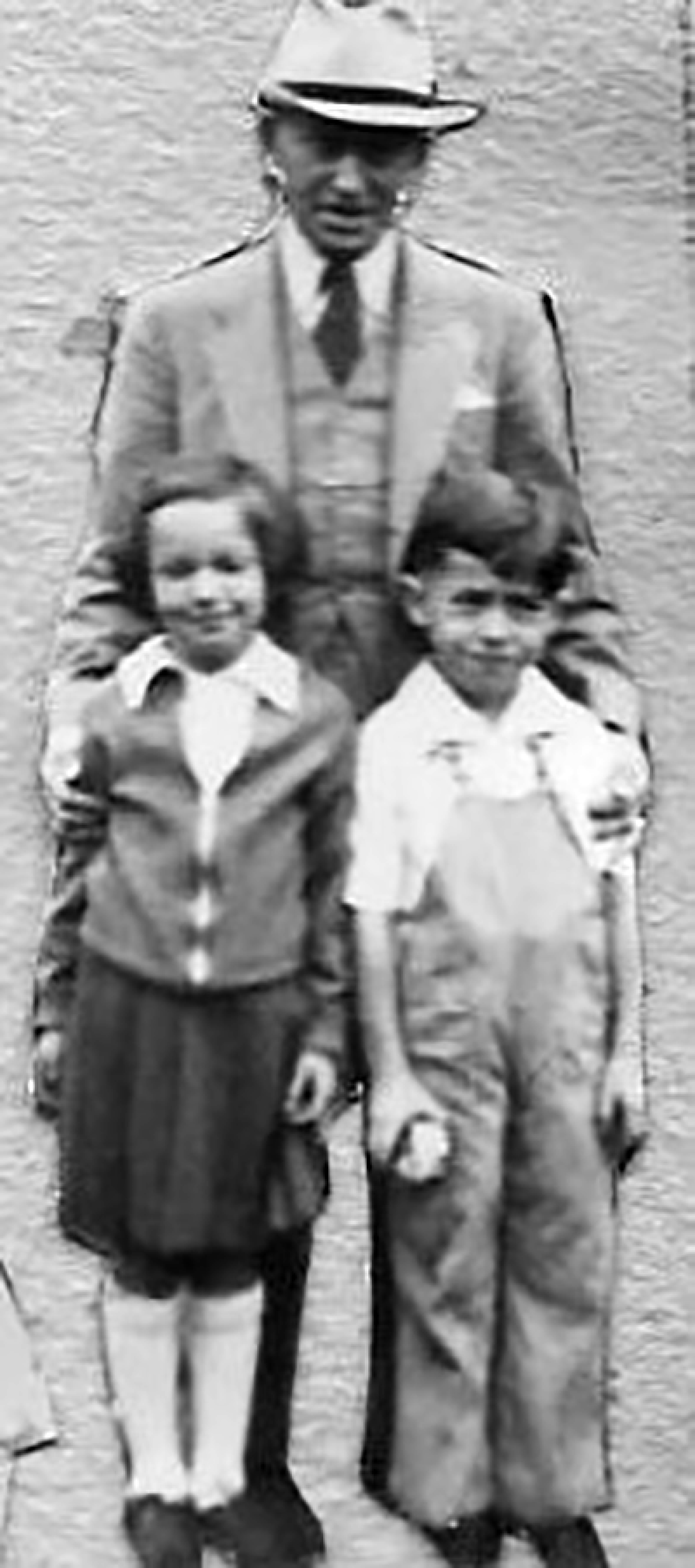 Merle and Joe with their dad.