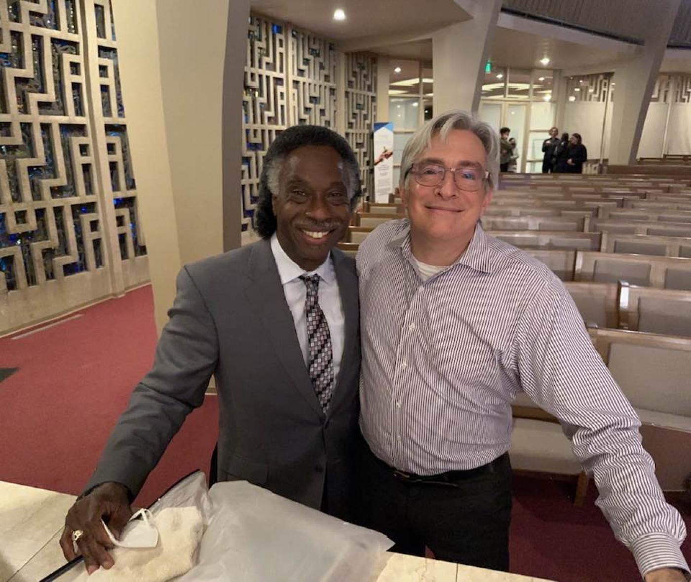 Pastor Carey Anderson and Rabbi Daniel Weiner posed together following a joint MLK weekend celebration. 