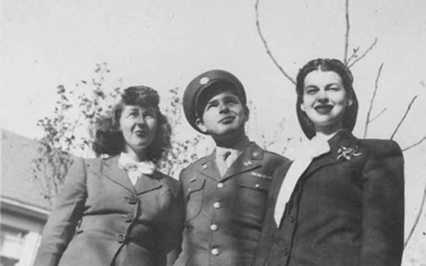 Helen Deutsch Lott, Manny Lott, Elsie Deutsch Weiner, approximately 1940s