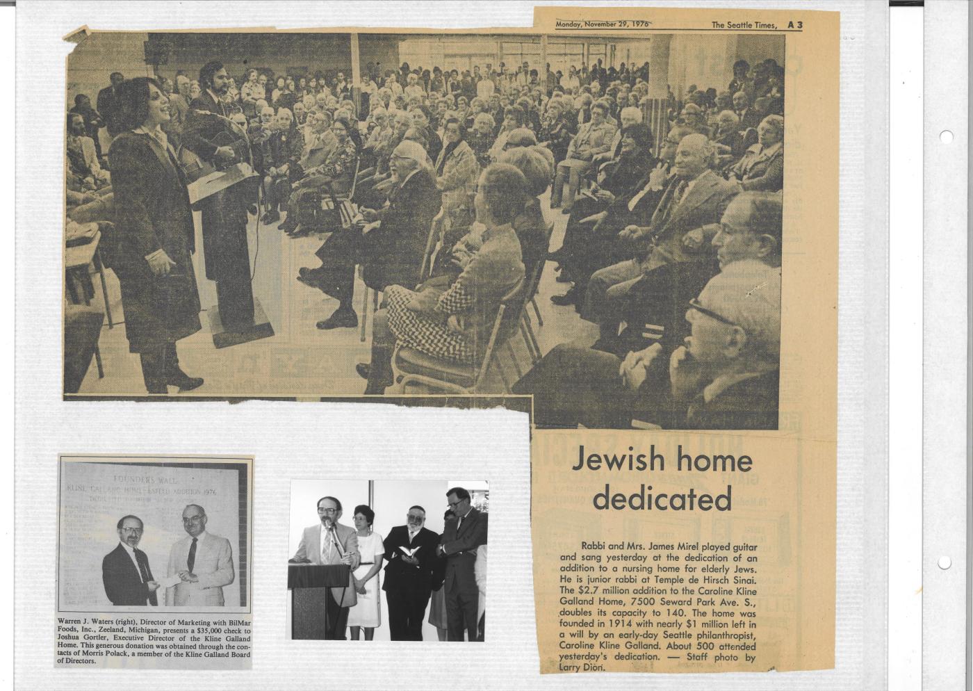 Addition to Kline Galland (November 29, 1976)