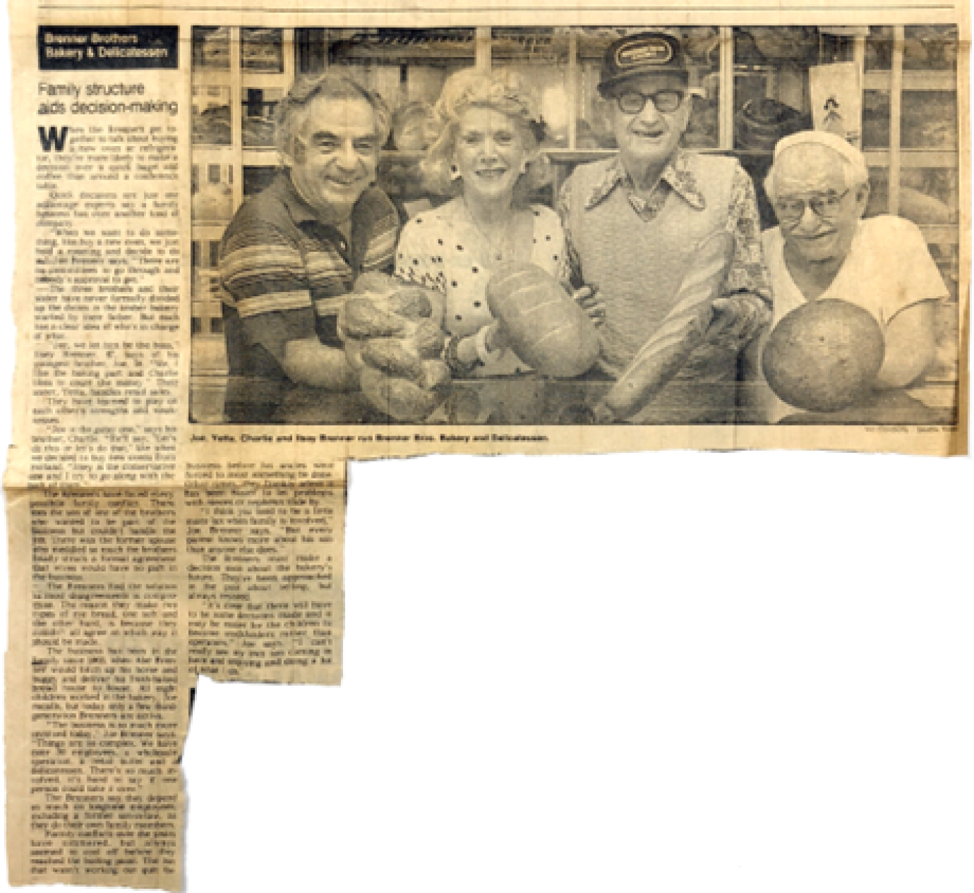Newspaper Article about the family business