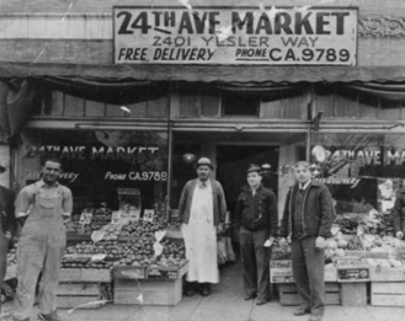 24th Avenue Market Exterior, 2401 Yesler Way, Seattle, 1934