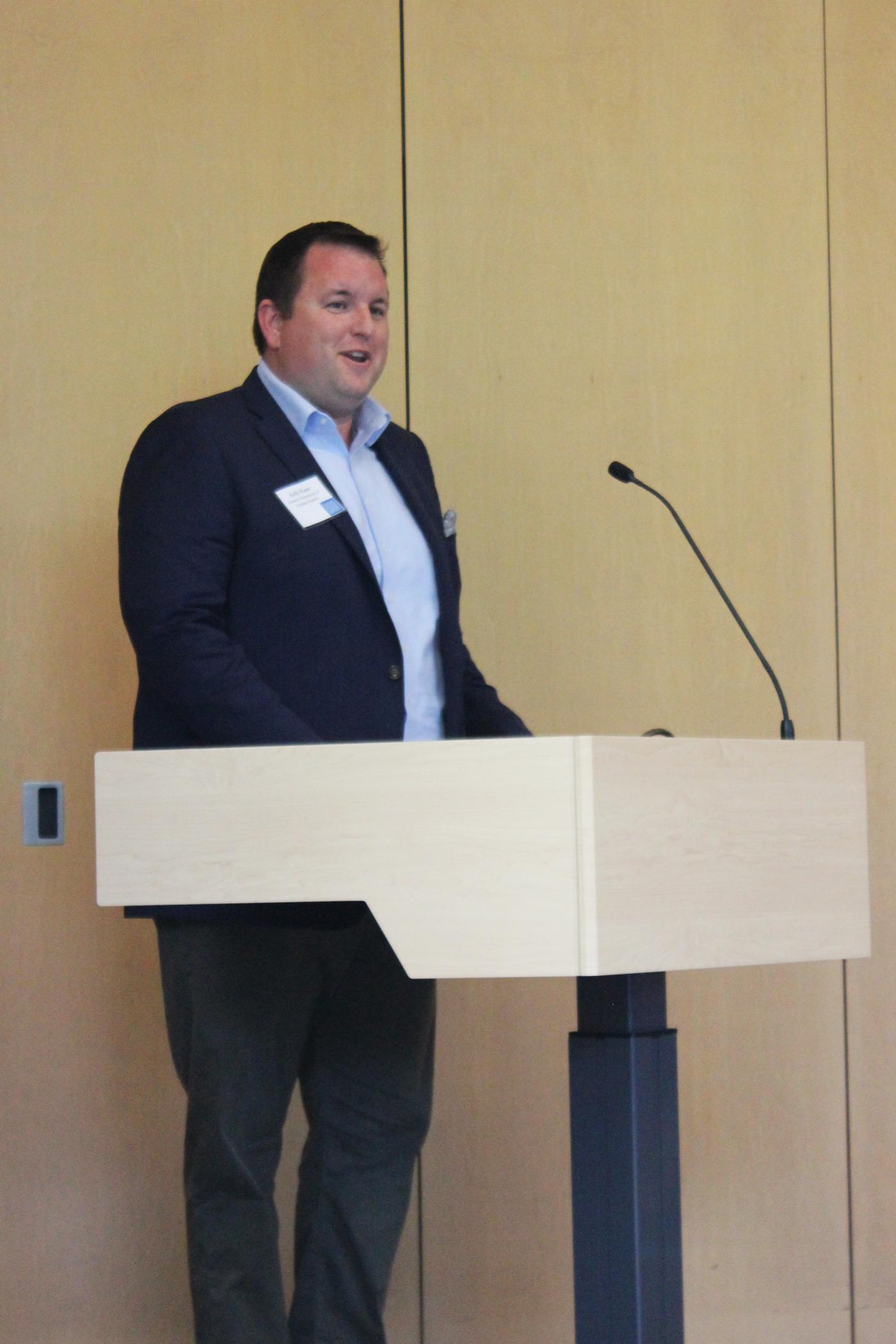 Solly Kane is the President and CEO of the Jewish Federation of Greater Seattle, speaking at the event