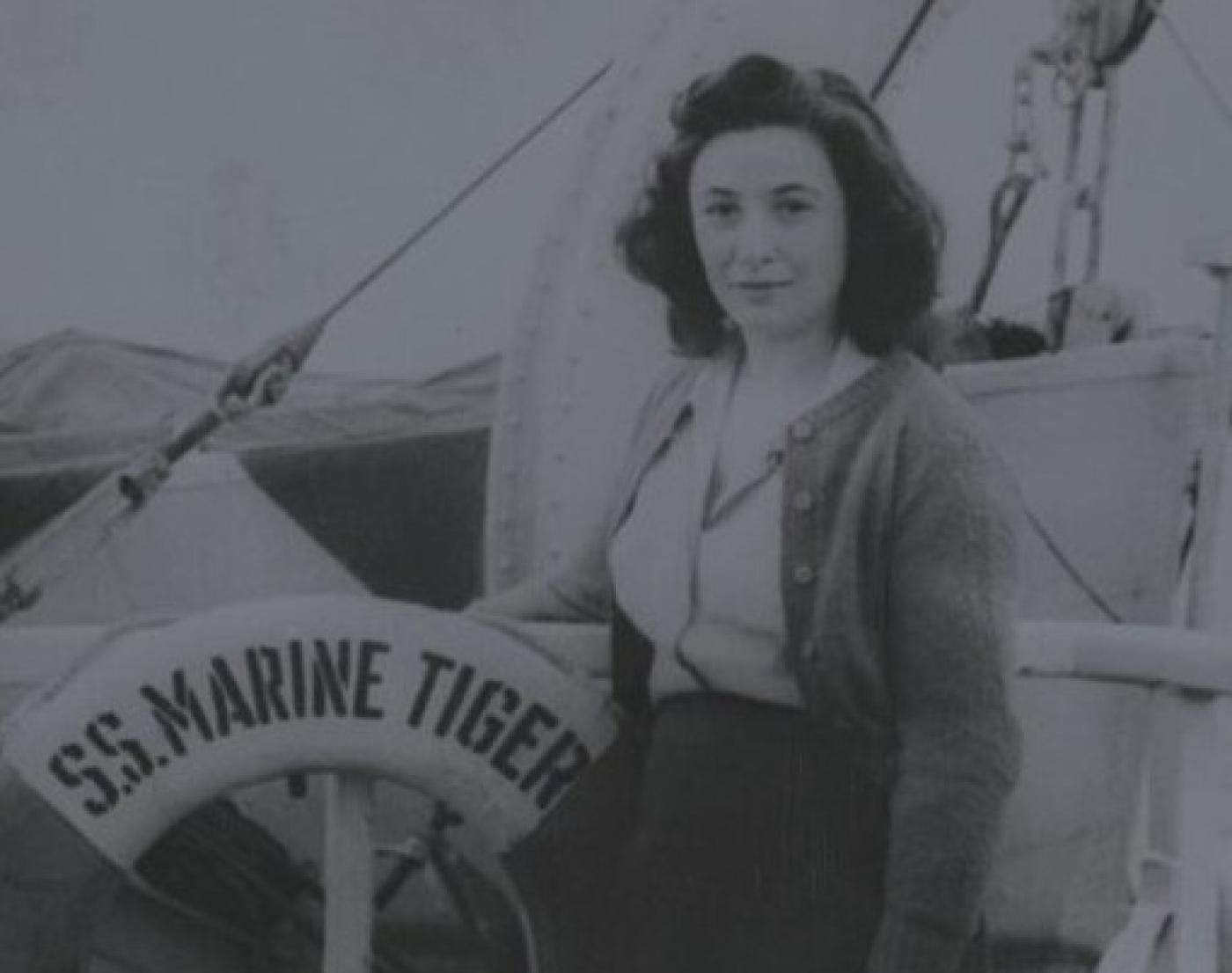 Maria on her journey to the U.S. in 1948  Courtesy of the Holocaust Center for Humanity