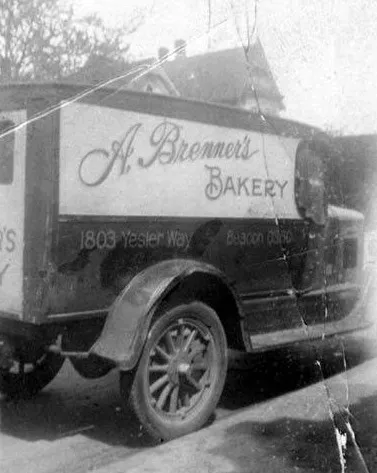 Abe Brenner's Bakery delivery truck, Seattle, 1920's