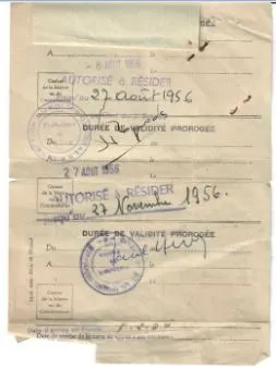 Backside of Pola's French Visa