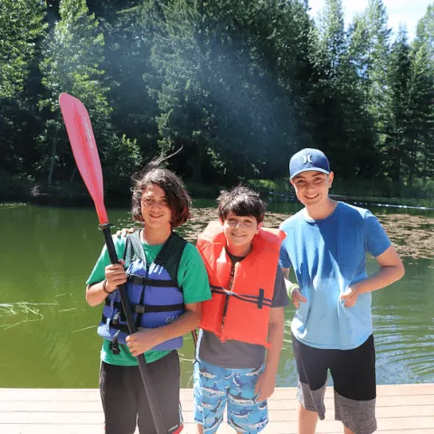 Campers at the lake at Sephardic Adventure Camp  Courtesy of Samis Foundation