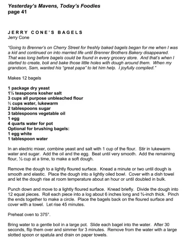 A bagel recipe inspired by the Brenner Brothers