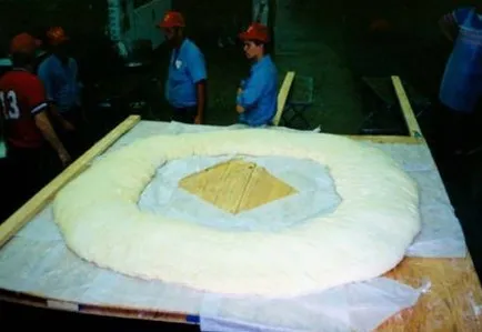 Getting ready to bake the world's largest bagel