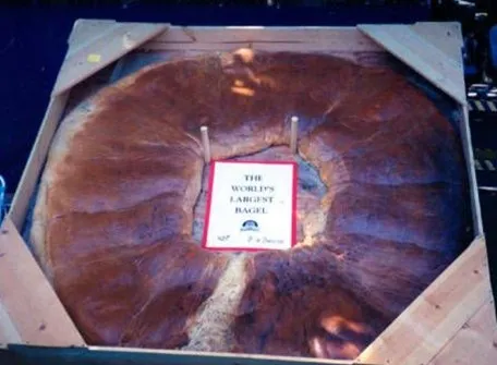 The World's Largest Bagel on Display